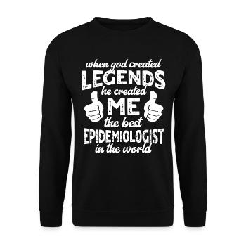 Best Epidemiologist Legend - Unisex Sweatshirt - black - Front - Alina (178cm) & Michal (187cm)