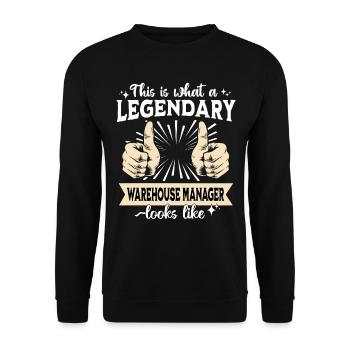 Legendary Camp Leader - Unisex Sweatshirt - black - Front - Alina (178cm) & Michal (187cm)