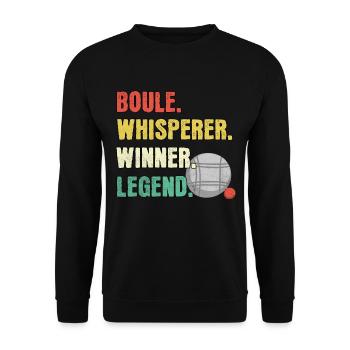 Boule Whisperer Boule Legend - Unisex Sweatshirt - black - Front - Alina (178cm) & Michal (187cm)