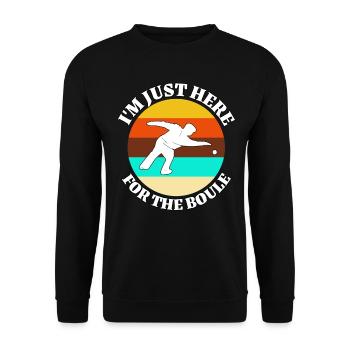 Boules - Unisex Sweatshirt - black - Front - Alina (178cm) & Michal (187cm)