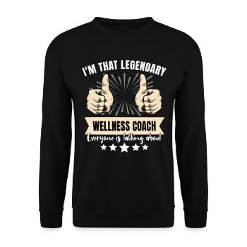 Coach de bien-être légendaire - Sweat-shirt Unisexe - noir - Devant - Alina (178cm) & Michal (187cm)