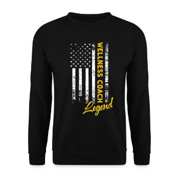 Légende du coach de bien-être - Sweat-shirt Unisexe - noir - Devant - Alina (178cm) & Michal (187cm)