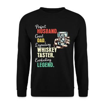 Papa buveur de whisky - Sweat-shirt Unisexe - noir - Devant - Alina (178cm) & Michal (187cm)