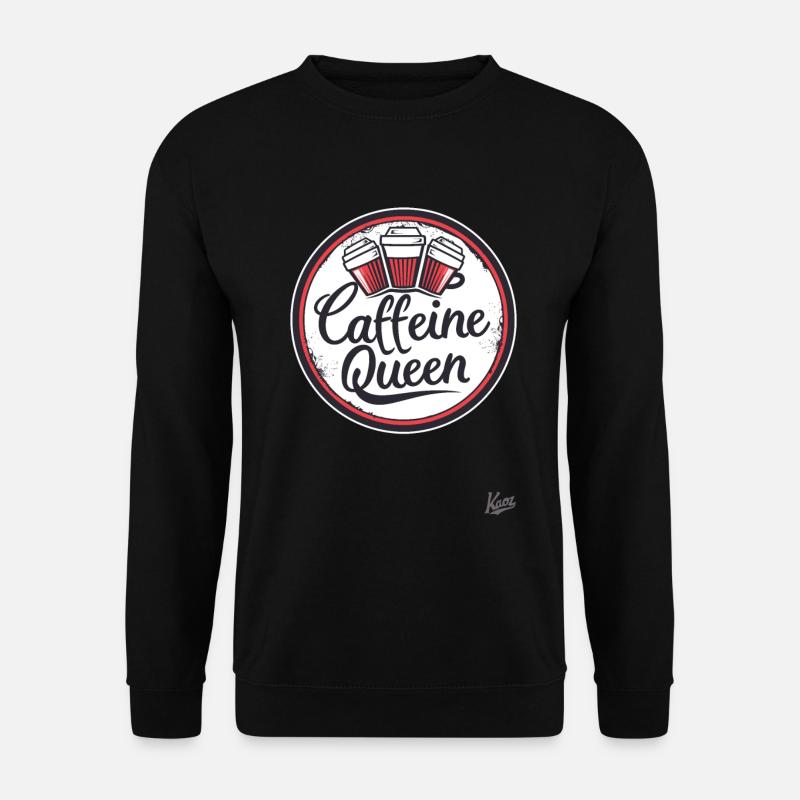 Koffein-Kaffee-Königin - Unisex Pullover - Schwarz