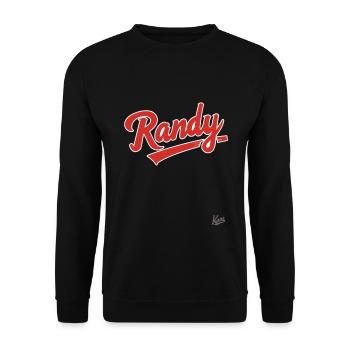 Der Name ist Randy - Unisex Pullover - Schwarz - Vorne - Alina (178cm) & Michal (187cm)