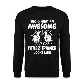 Trainer - Unisex Sweatshirt - black - Front - Alina (178cm) & Michal (187cm)