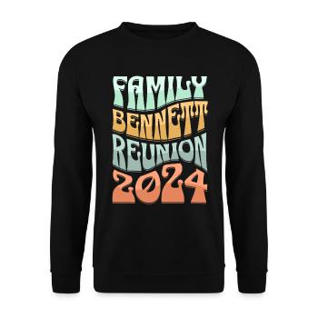Bennett Family Reunion 2024 - Unisex Sweatshirt - black - Front - Alina (178cm) & Michal (187cm)
