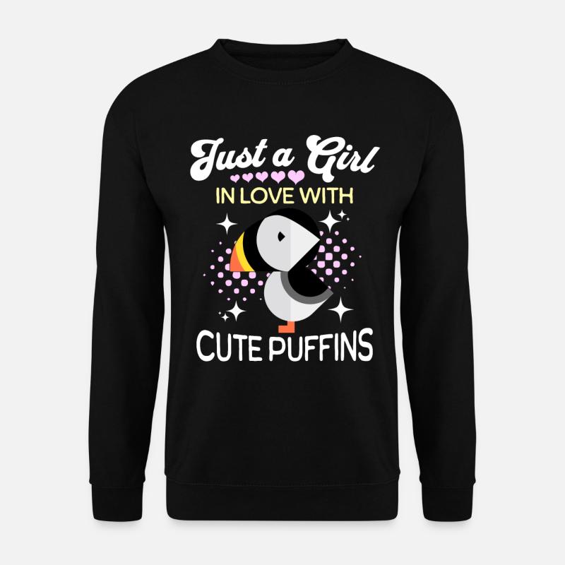 Papageientaucher Mädchen - Unisex Pullover - Schwarz