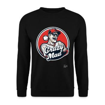 Crazy Mad, le fou et le fou - Sweat-shirt Unisexe - noir - Devant - Alina (178cm) & Michal (187cm)