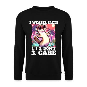 Weasel Sayings - Unisex Sweatshirt - black - Front - Alina (178cm) & Michal (187cm)
