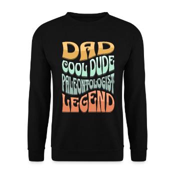 Dad paleontologist - Unisex Sweatshirt - black - Front - Alina (178cm) & Michal (187cm)