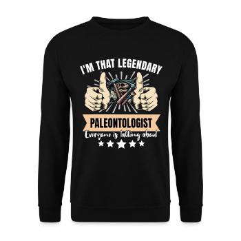 Legendary paleontologist - Unisex Sweatshirt - black - Front - Alina (178cm) & Michal (187cm)