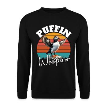 Souffleur de macareux - Sweat-shirt Unisexe - noir - Devant - Alina (178cm) & Michal (187cm)