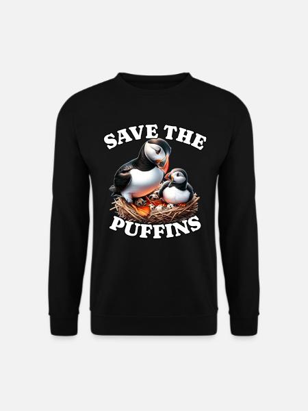 Sava puffin - Unisex Sweatshirt - black