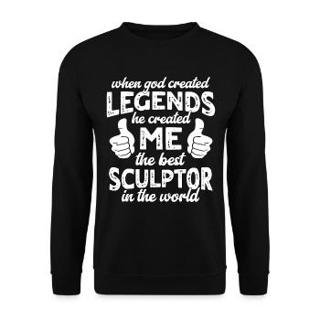 Meilleur sculpteur de légende - Sweat-shirt Unisexe - noir - Devant - Alina (178cm) & Michal (187cm)