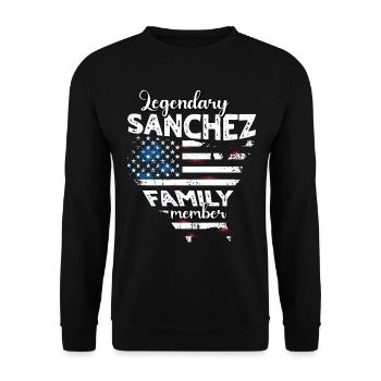 Family Sanchez US - Unisex Sweatshirt - black - Front - Alina (178cm) & Michal (187cm)