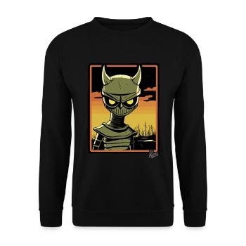 Asian Horror of the Rice Field Devil - Unisex Sweatshirt - black - Front - Alina (178cm) & Michal (187cm)