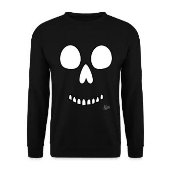 Skull Smile - Unisex Sweatshirt - black - Front - Alina (178cm) & Michal (187cm)
