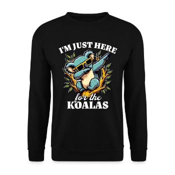 Funny Koala Sayings - Unisex Sweatshirt - black - Front - Alina (178cm) & Michal (187cm)