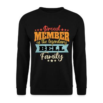 Name Bell - Unisex Sweatshirt - black - Front - Alina (178cm) & Michal (187cm)