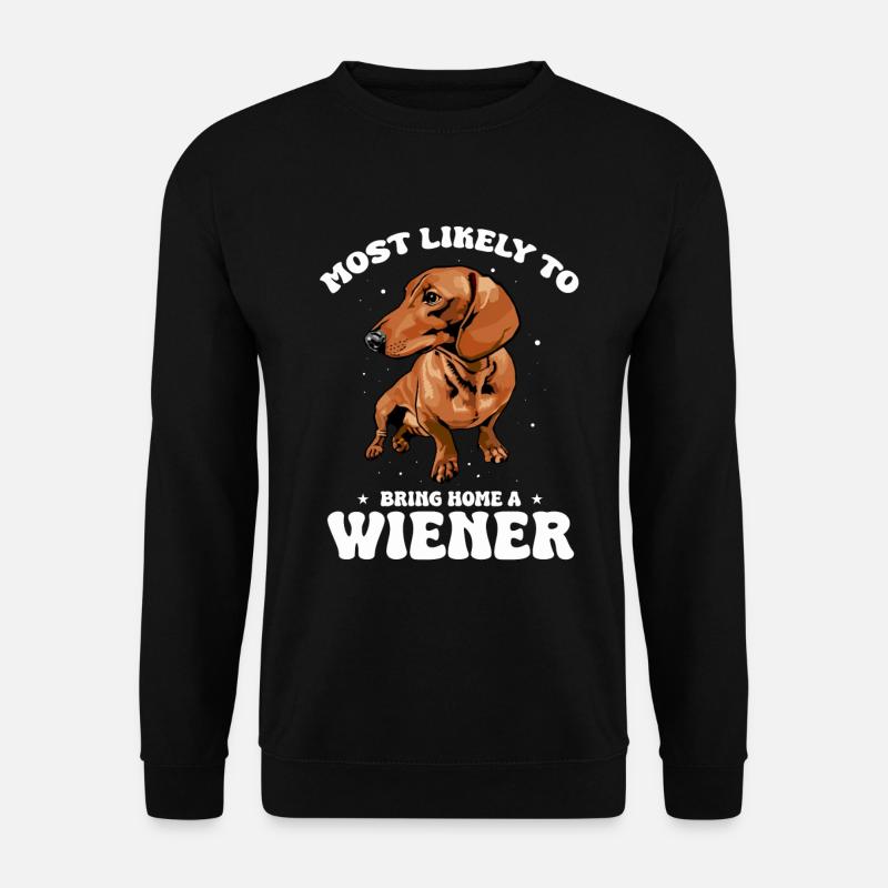 Dackel Sprüche Wiener - Unisex Pullover - Schwarz