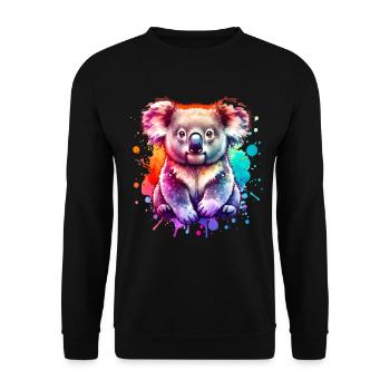 Koala - Unisex Pullover - Schwarz - Vorne - Alina (178cm) & Michal (187cm)