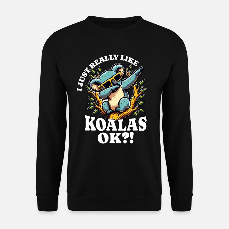 I Love Koala Saying - Unisex Sweatshirt - black