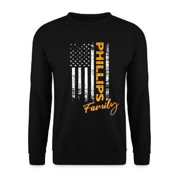 Phillips USA - Unisex Sweatshirt - black - Front - Alina (178cm) & Michal (187cm)