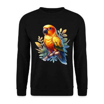 Sun parakeet - Unisex Sweatshirt - black - Front - Alina (178cm) & Michal (187cm)