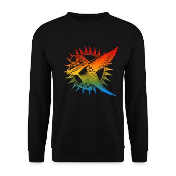 Sun Parakeet Saying - Unisex Sweatshirt - black - Front - Alina (178cm) & Michal (187cm)