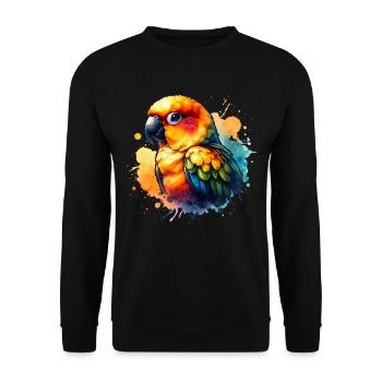 Sun parakeet - Unisex Sweatshirt - black - Front - Alina (178cm) & Michal (187cm)