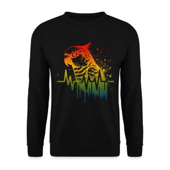 Sonnensittich Cardio - Unisex Pullover - Schwarz - Vorne - Alina (178cm) & Michal (187cm)