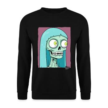 Marriage of the Skull Zombie Bride - Unisex Sweatshirt - black - Front - Alina (178cm) & Michal (187cm)