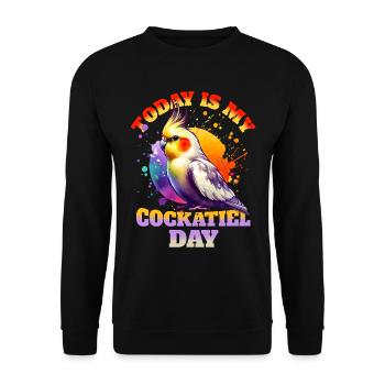 Cockatiel Sayings - Unisex Sweatshirt - black - Front - Alina (178cm) & Michal (187cm)