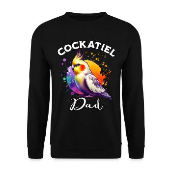 Cockatiel Dad - Unisex Sweatshirt - black - Front - Alina (178cm) & Michal (187cm)
