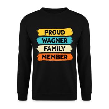 Proud Wagner - Unisex Sweatshirt - black - Front - Alina (178cm) & Michal (187cm)