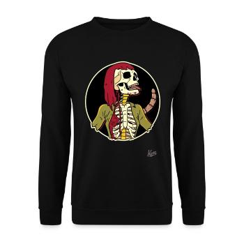 Un humain super cool en scorpion squelette - Sweat-shirt Unisexe - noir - Devant - Alina (178cm) & Michal (187cm)
