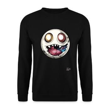 Evil Funny Horror Creature - Unisex Sweatshirt - black - Front - Alina (178cm) & Michal (187cm)