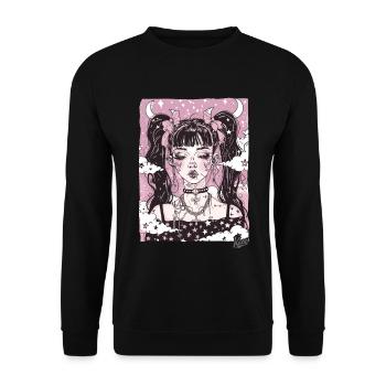 Beauté super cool : Grunge Emo Girl - Sweat-shirt Unisexe - noir - Devant - Alina (178cm) & Michal (187cm)