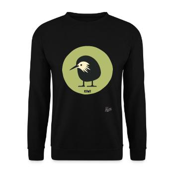 Abstract comic kiwi bird - Unisex Sweatshirt - black - Front - Alina (178cm) & Michal (187cm)