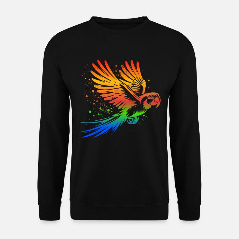 Papageie Spruch - Unisex Pullover - Schwarz