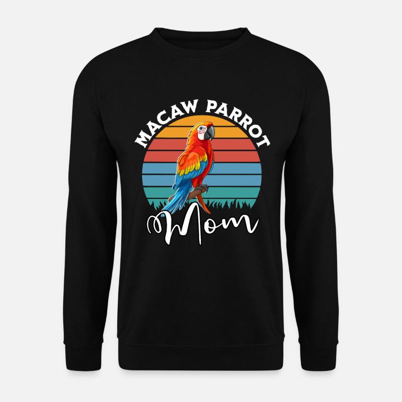 Macaw Parrot Mom - Unisex Sweatshirt - black