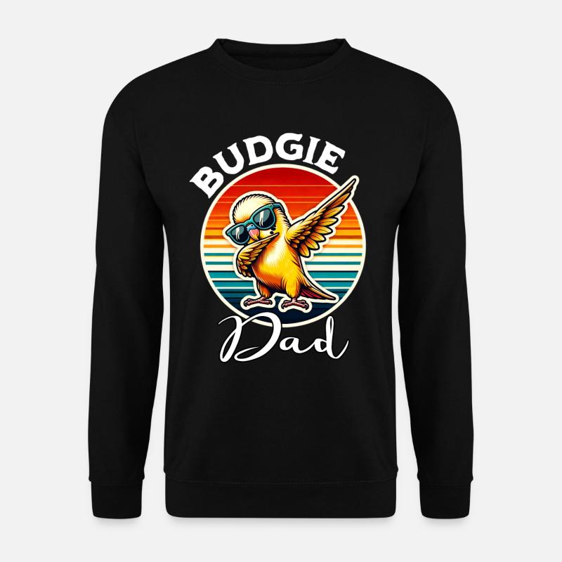 Budgerigar Budgie Dad - Unisex Pullover - Schwarz