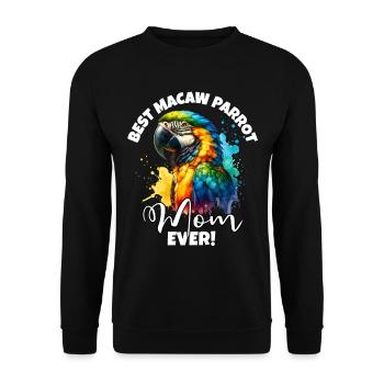 Beste Macaw Parrot Mama - Unisex Pullover - Schwarz - Vorne - Alina (178cm) & Michal (187cm)