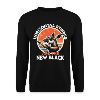 Girafe forestière Okapi - Sweat-shirt Unisexe - noir - Devant - Alina (178cm) & Michal (187cm)