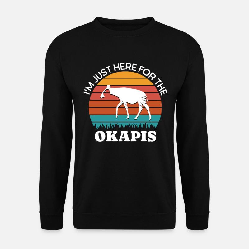 Okapi Waldgiraffe Sprüche - Unisex Pullover - Schwarz