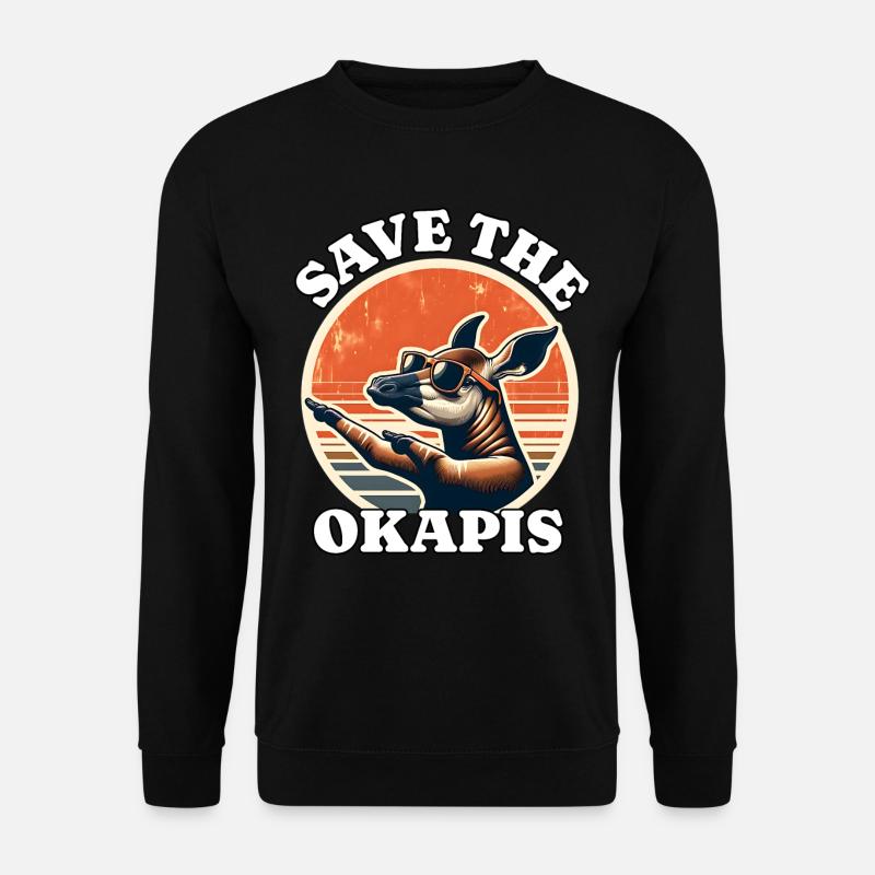 Save Okapi - Unisex Sweatshirt - black