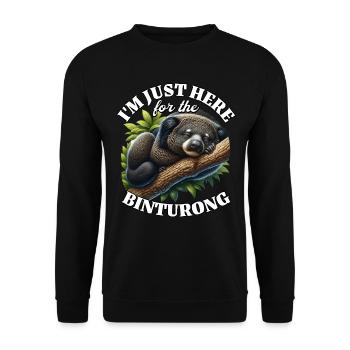 Binturong raccoon bear sayings - Unisex Sweatshirt - black - Front - Alina (178cm) & Michal (187cm)