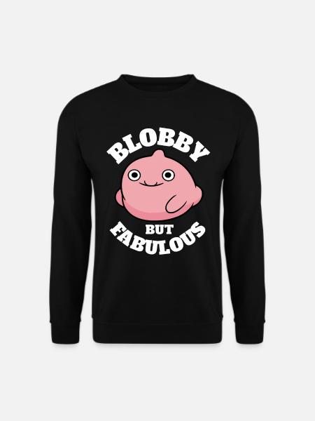 Funny Blobfish Sayings - Unisex Sweatshirt - black