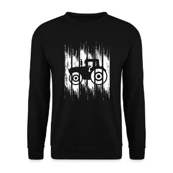 Trecker Zeichnung - Unisex Pullover - Schwarz - Vorne - Alina (178cm) & Michal (187cm)